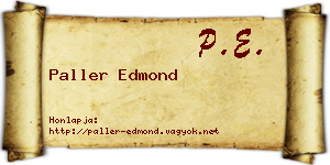 Paller Edmond névjegykártya